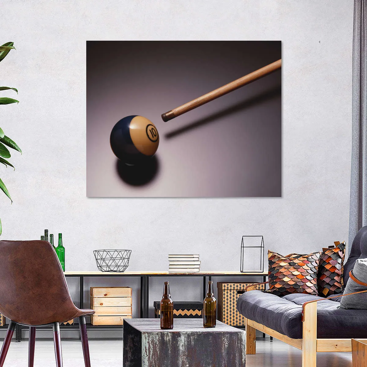 10 Ball Billiards Wall Art