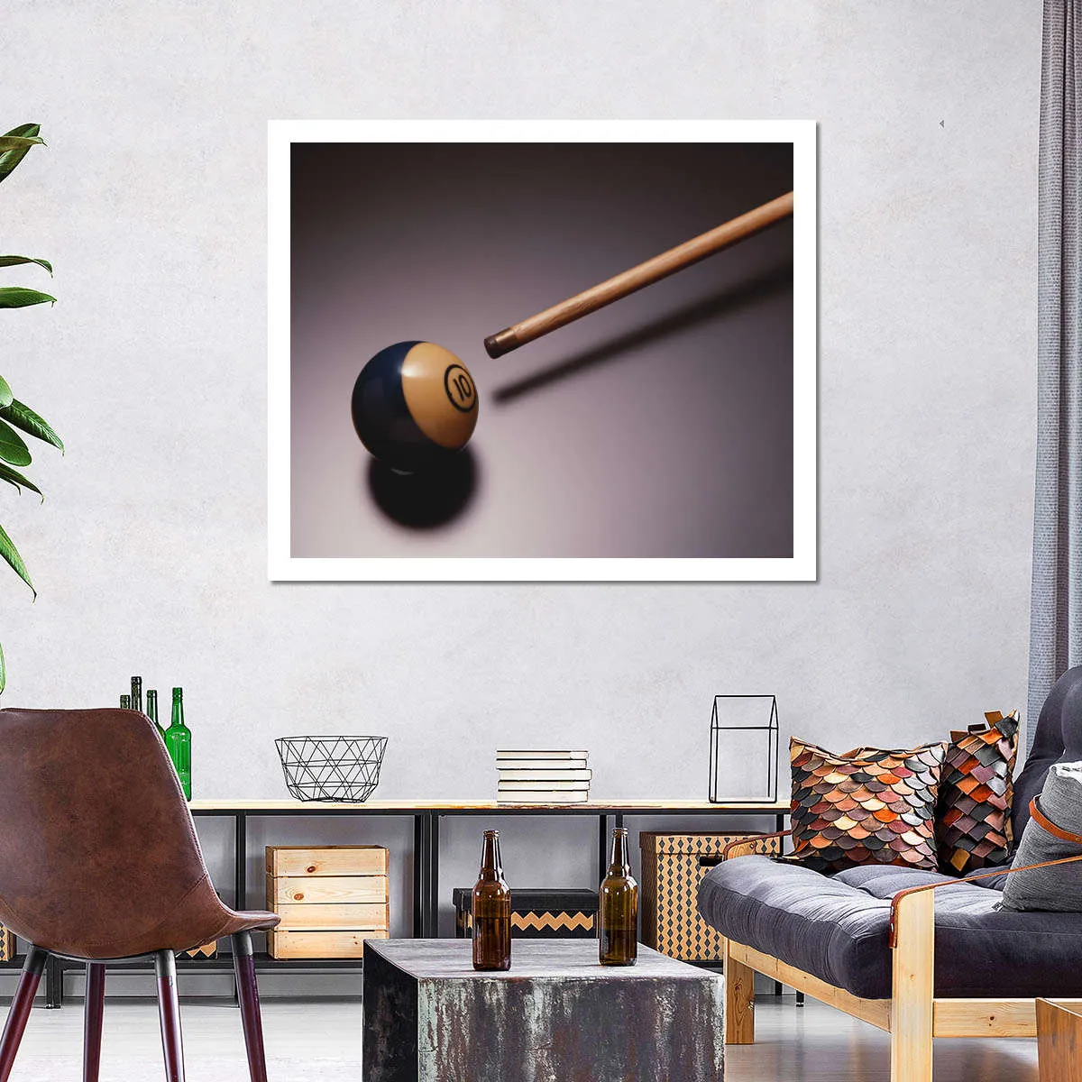 10 Ball Billiards Wall Art