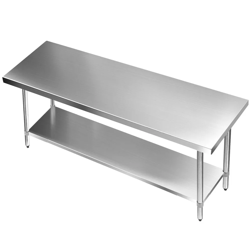 1829x762mm Commercial Stainless Steel Kitchen Bench