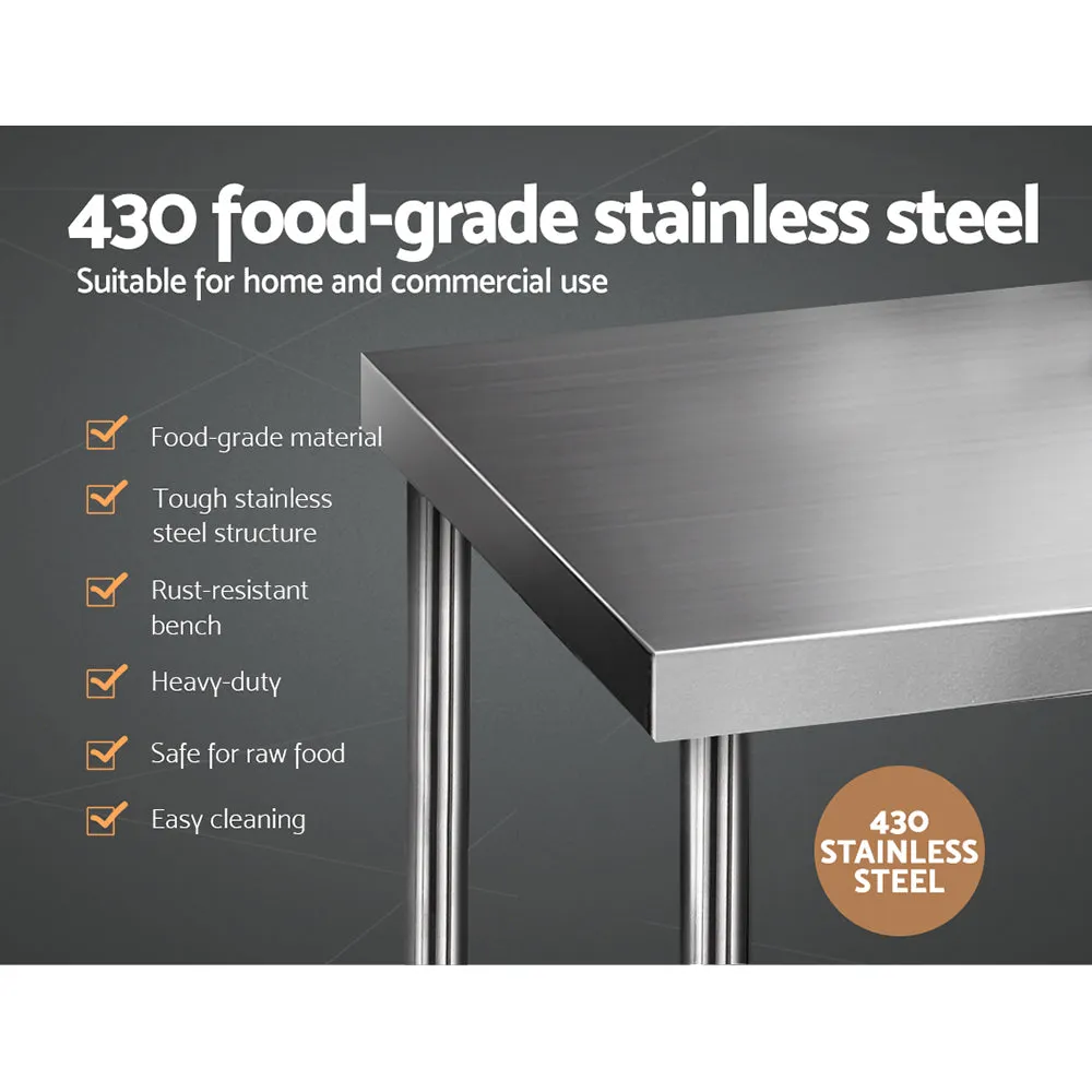 1829x762mm Commercial Stainless Steel Kitchen Bench