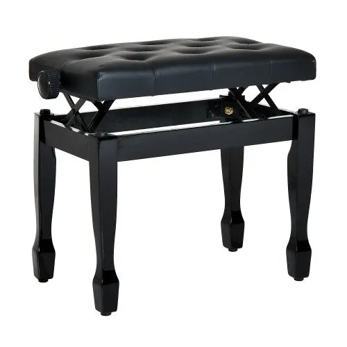 25” Adjustable Padded Piano Bench Keyboard Stool - Black