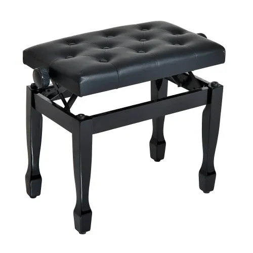 25” Adjustable Padded Piano Bench Keyboard Stool - Black