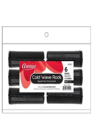 Annie #1121 Cold Wave Rod Extra Jumbo Black 6 CT