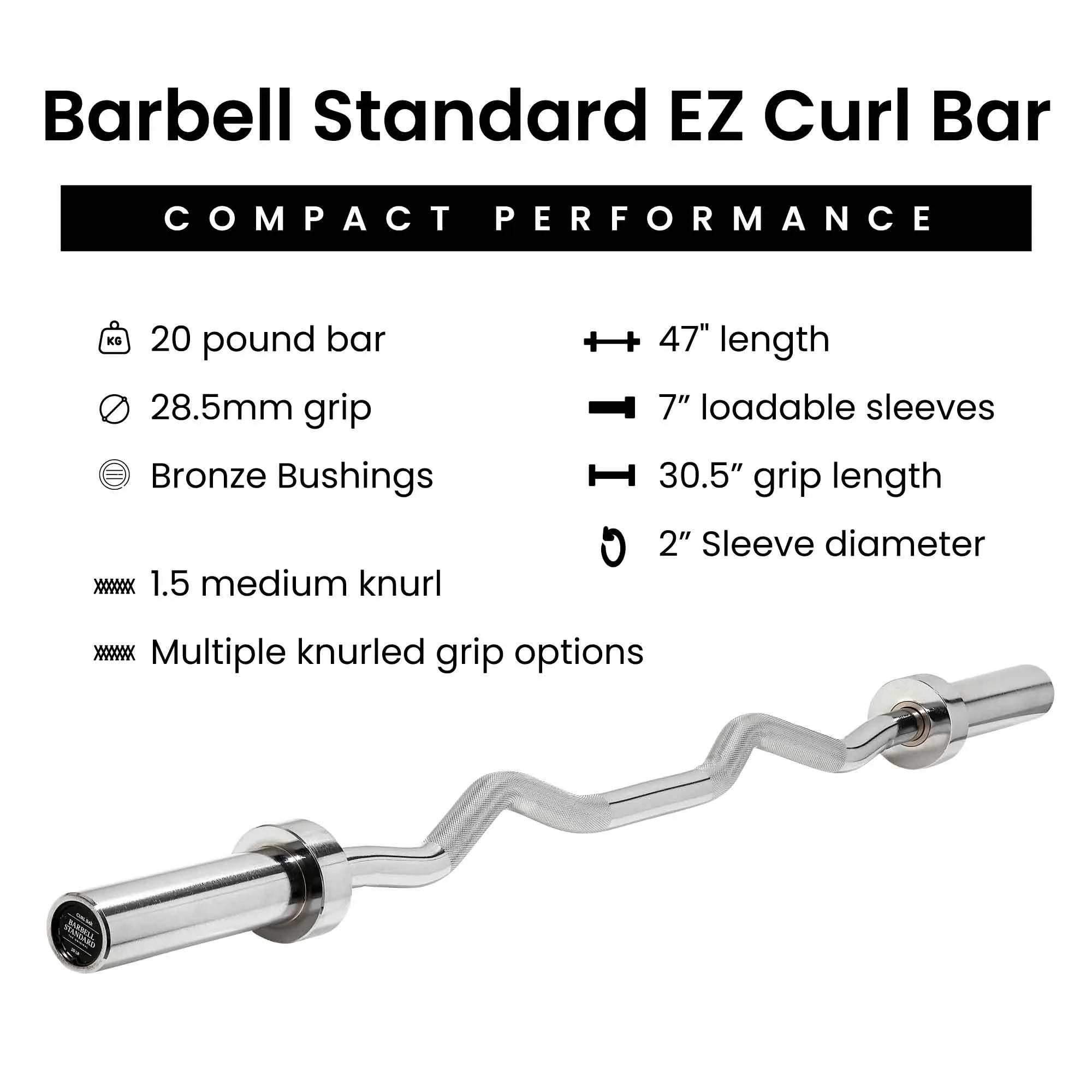 Barbell Standard EZ Curl Bar Weight Sets