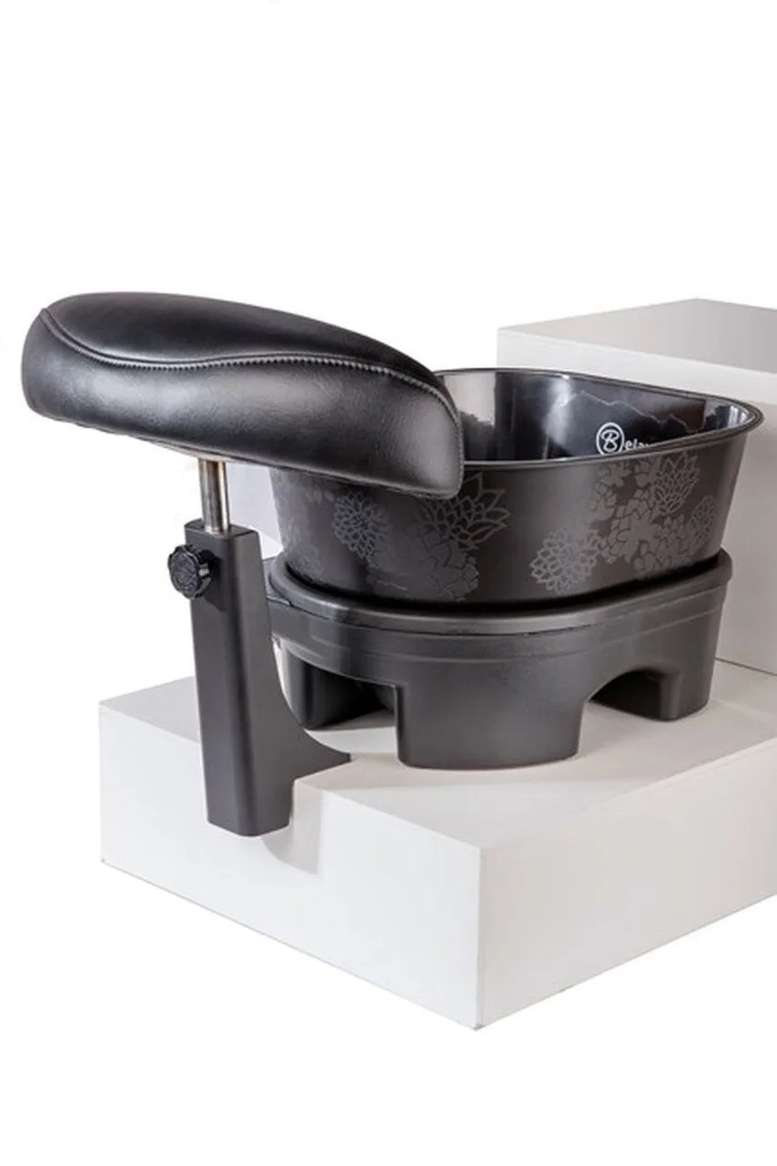 Belava Foot Rest with Mounting Bracket - In Black Powder Coat and Black Vinyl