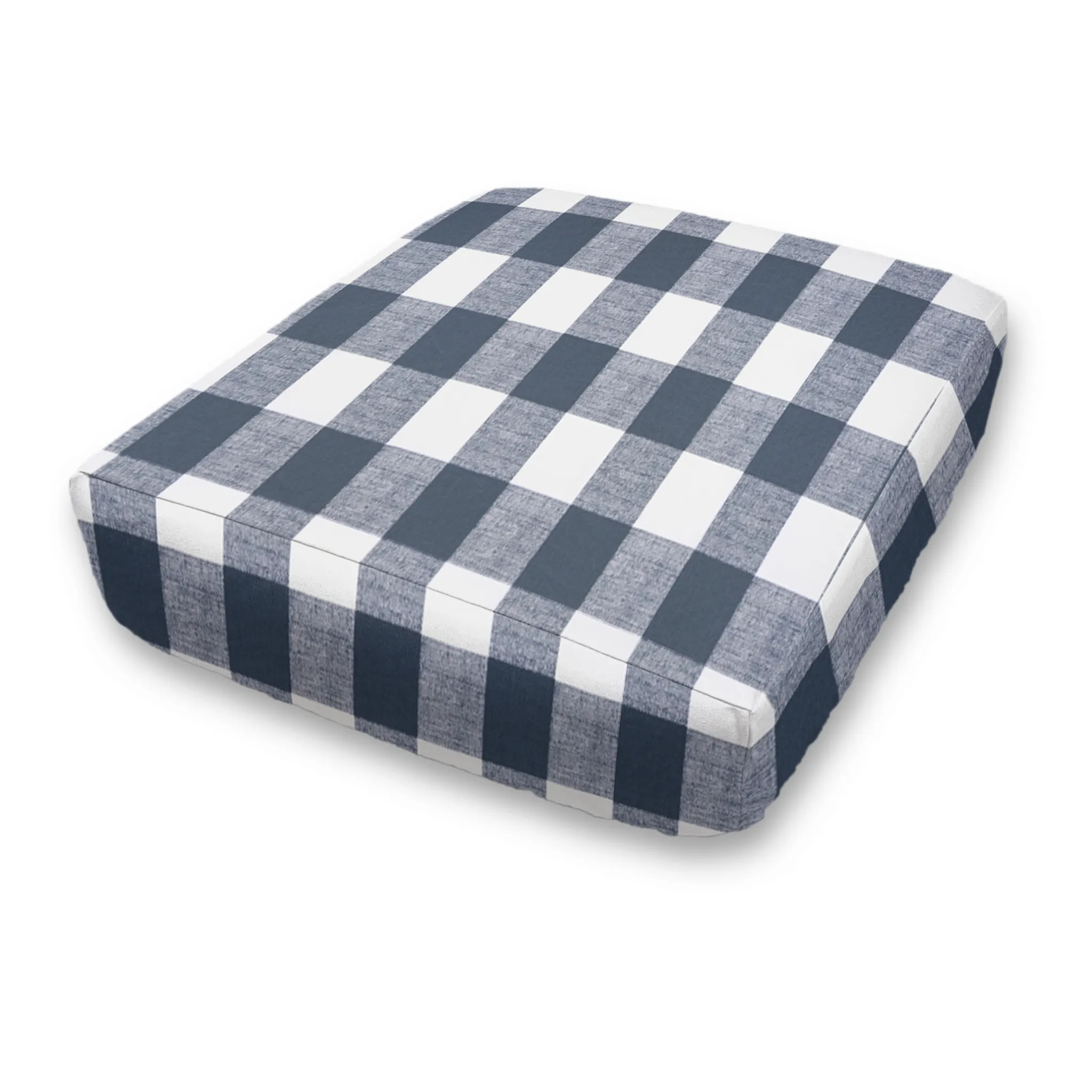 Bench Custom Elastic Fitted & Protective Cushion Cover - Cotton Buffalo Plaid