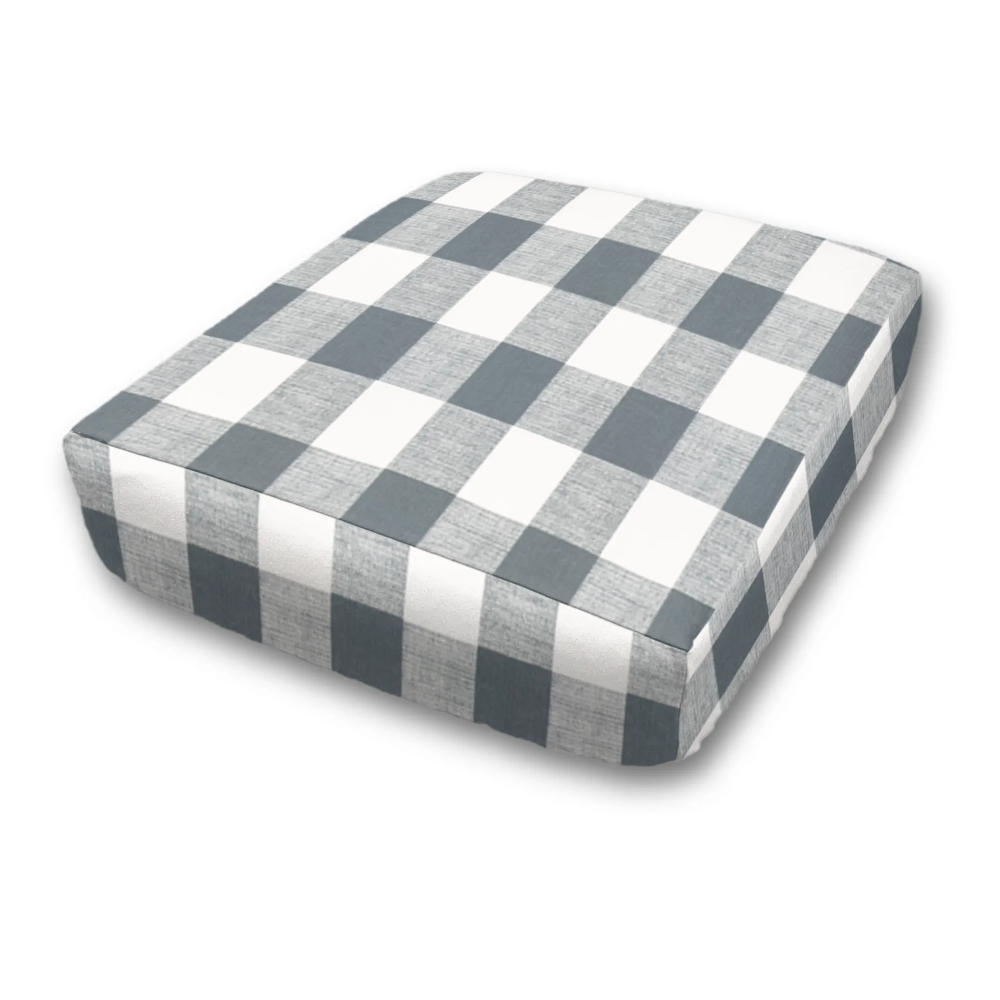 Bench Custom Elastic Fitted & Protective Cushion Cover - Cotton Buffalo Plaid