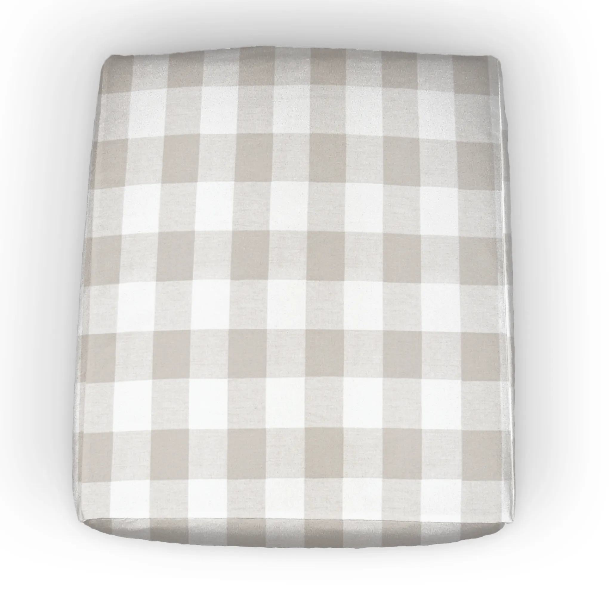 Bench Custom Elastic Fitted & Protective Cushion Cover - Cotton Buffalo Plaid