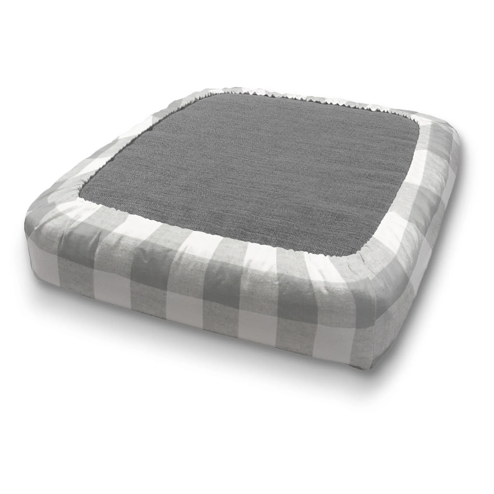 Bench Custom Elastic Fitted & Protective Cushion Cover - Cotton Buffalo Plaid