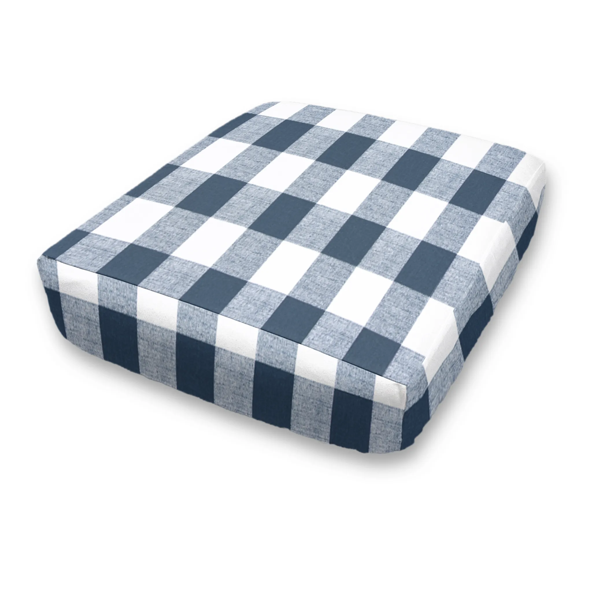 Bench Custom Elastic Fitted & Protective Cushion Cover - Cotton Buffalo Plaid