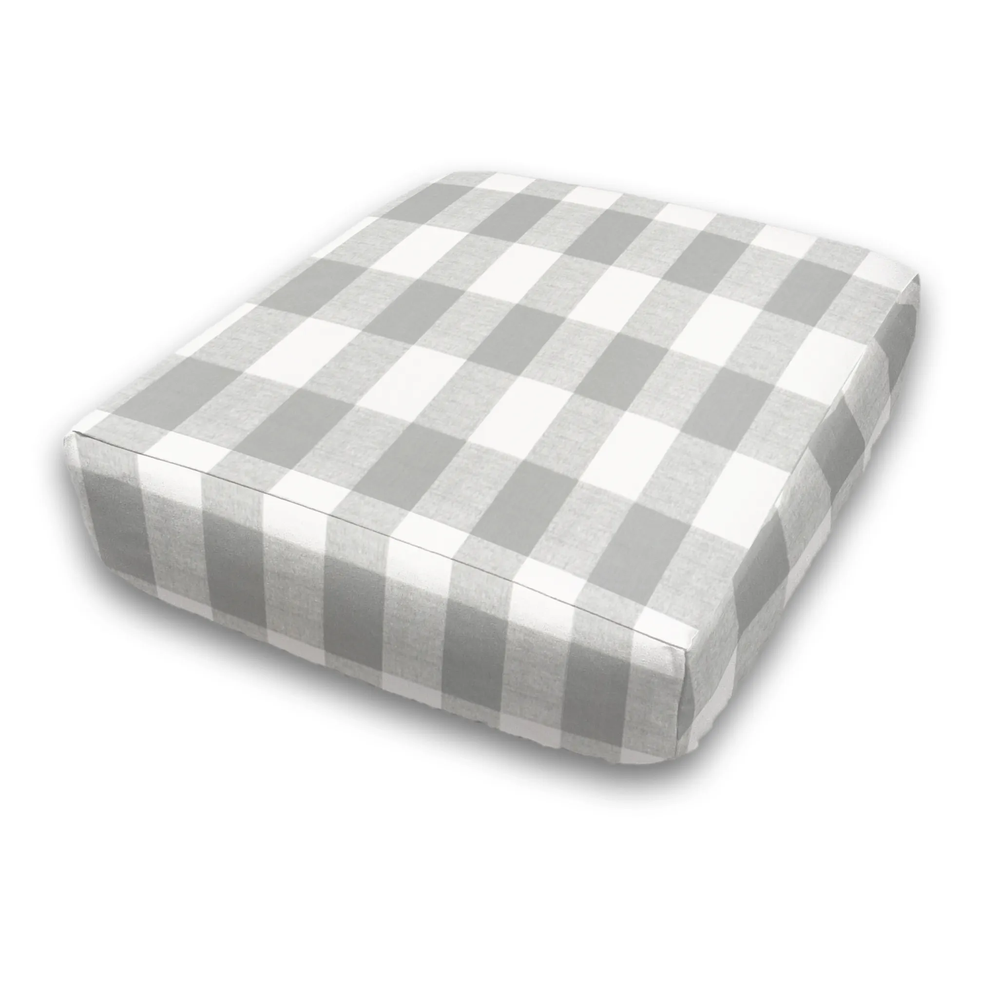 Bench Custom Elastic Fitted & Protective Cushion Cover - Cotton Buffalo Plaid