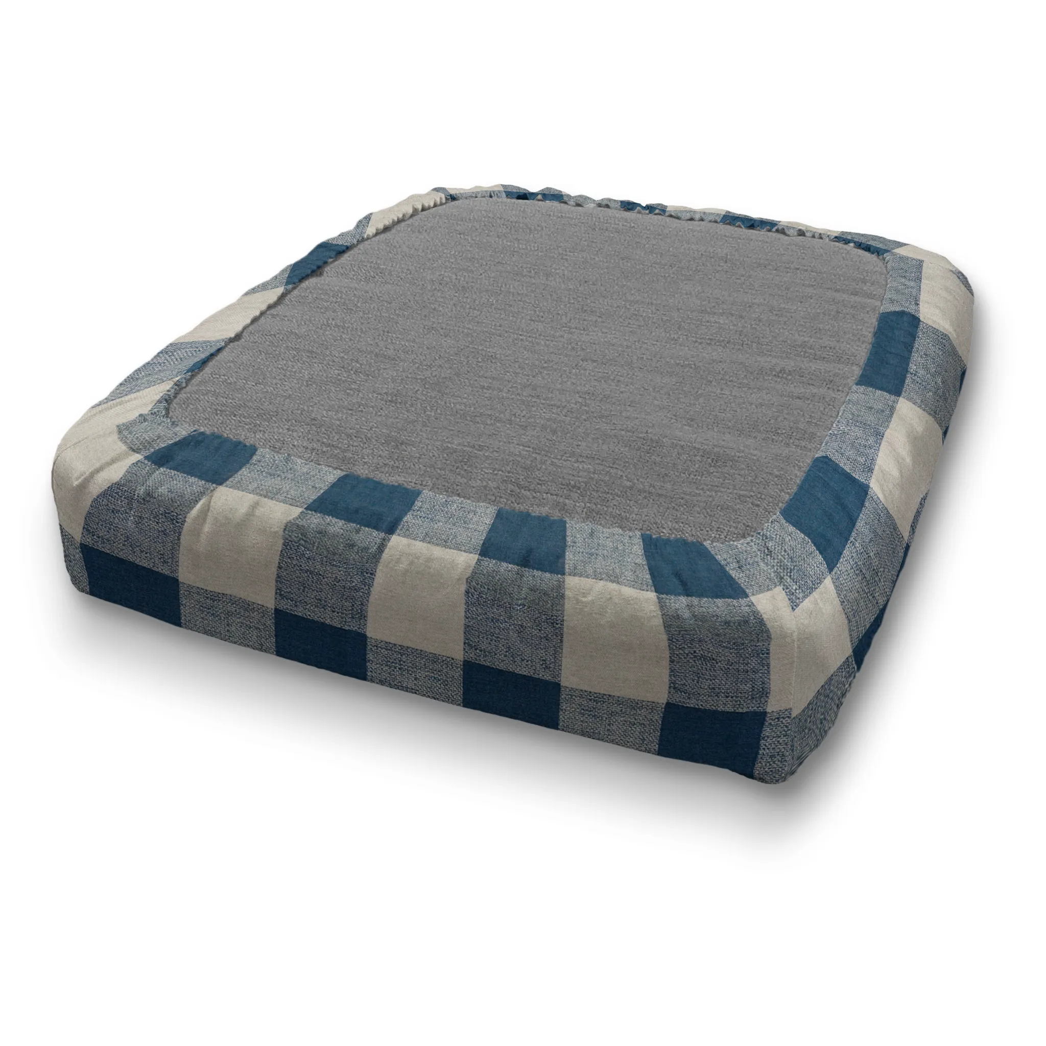 Bench Custom Elastic Fitted & Protective Cushion Cover - Cotton Buffalo Plaid