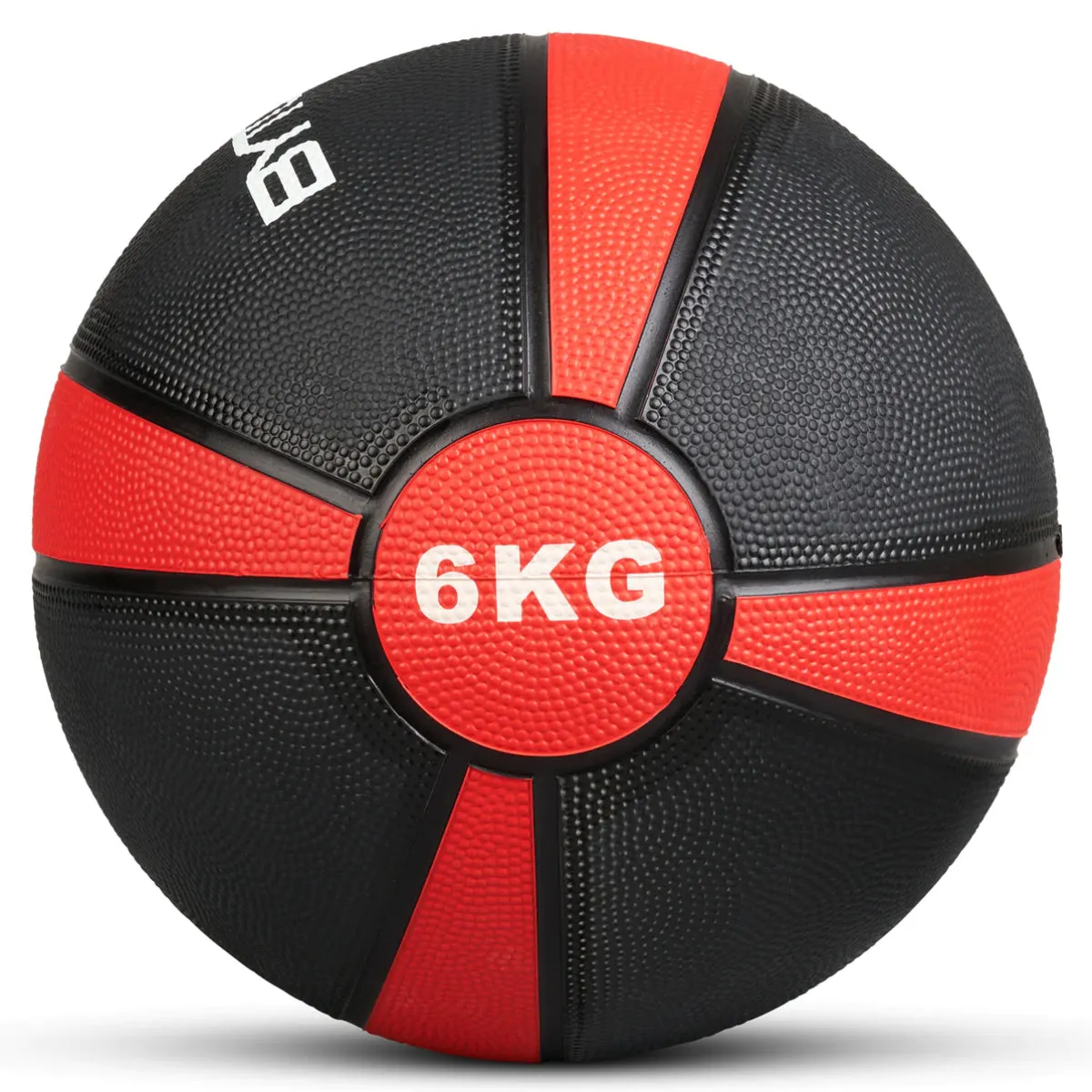 Black/Red Bytomic 6kg Rubber Medicine Ball