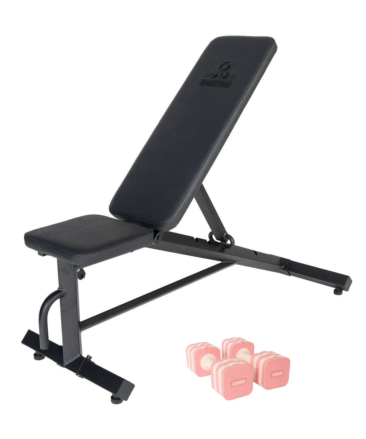 BLK Friday - FitClub Adjustable Weight Bench with Slide lock Adjustable Dumbbells and Massage Gun - (M600 ADB5P/5G)