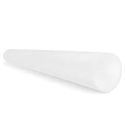 CanDo Foam Roller - White PE foam - 4" x 36" - Half-Round