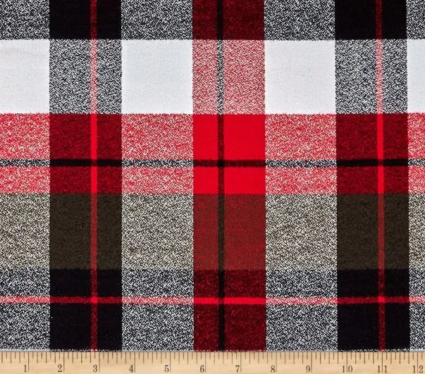 Custom Elastic Fitted & Protective Cushion Cover - Buffalo Plaid Flannel RV