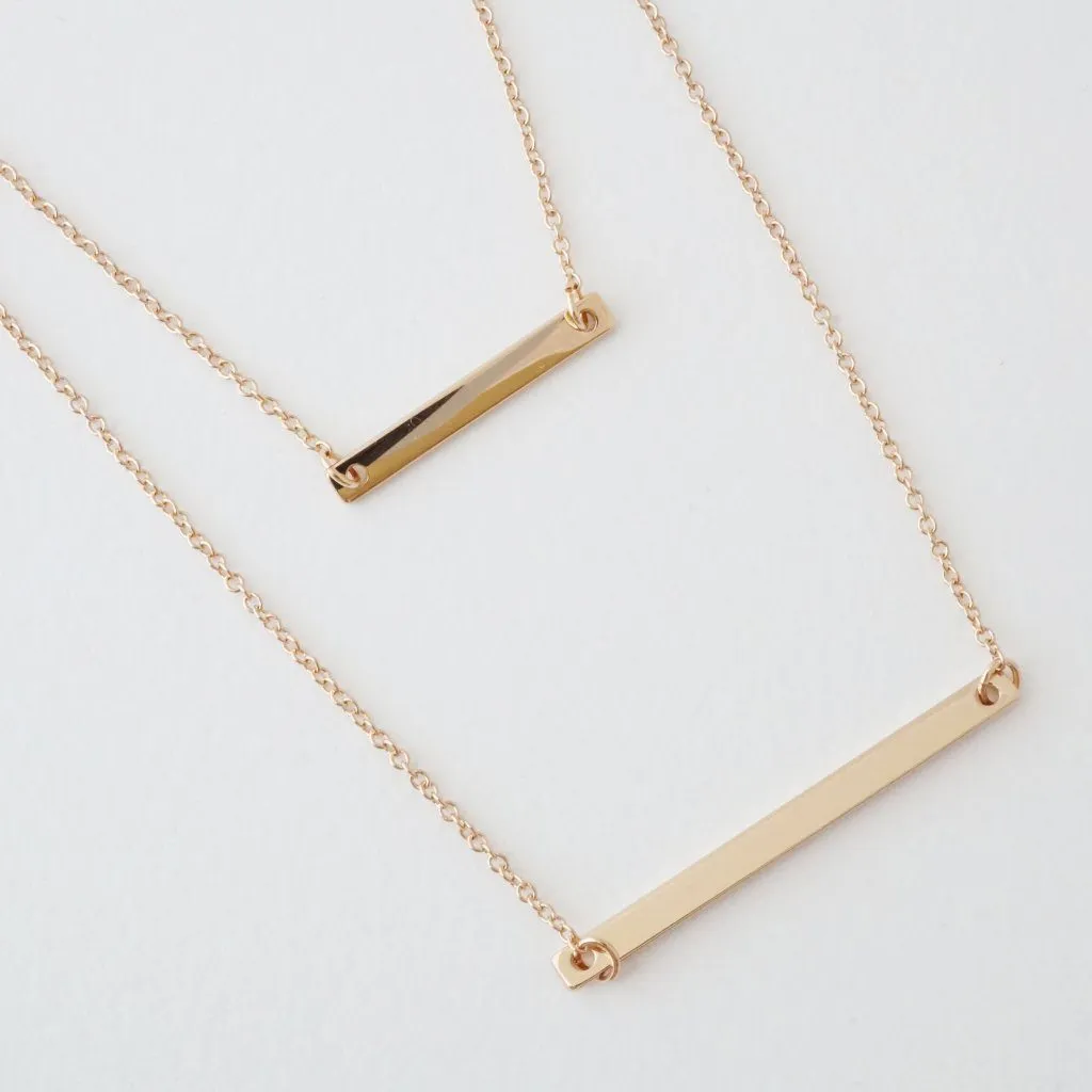 Double Layer Bar Necklace