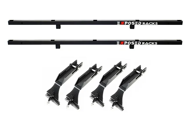 Exposed Racks 9705 Black Click In Hard Top Roof Rack For Jeep Wrangler JKU