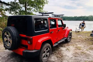 Exposed Racks 9705 Black Click In Hard Top Roof Rack For Jeep Wrangler JKU