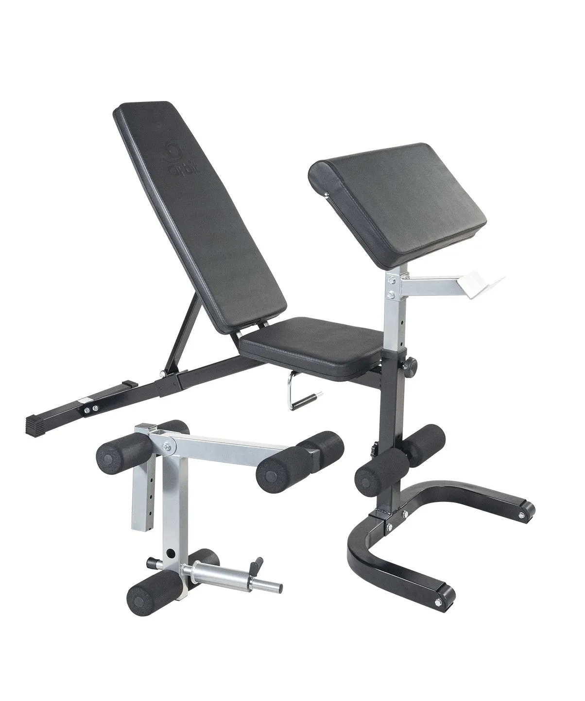 Flat / Incline / Decline Bench with Leg Developer and Arm Curl Attachments