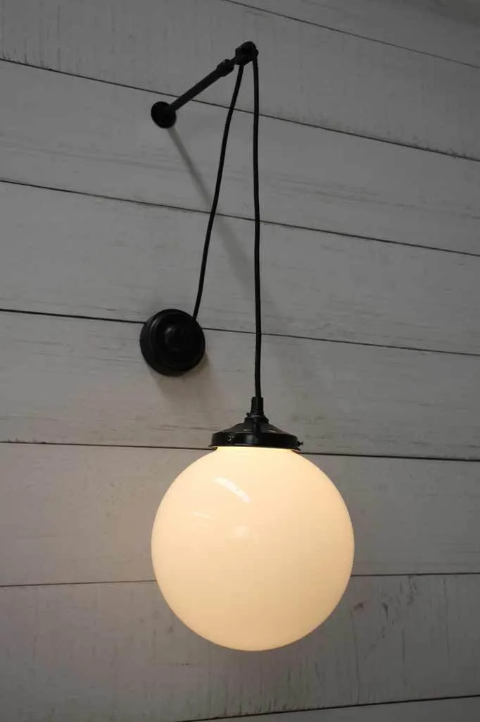 Glass Ball Pulley Wall Light