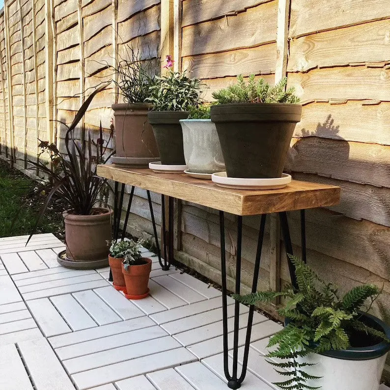 Handmade rustic reclaimed bench