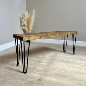 Handmade rustic reclaimed bench