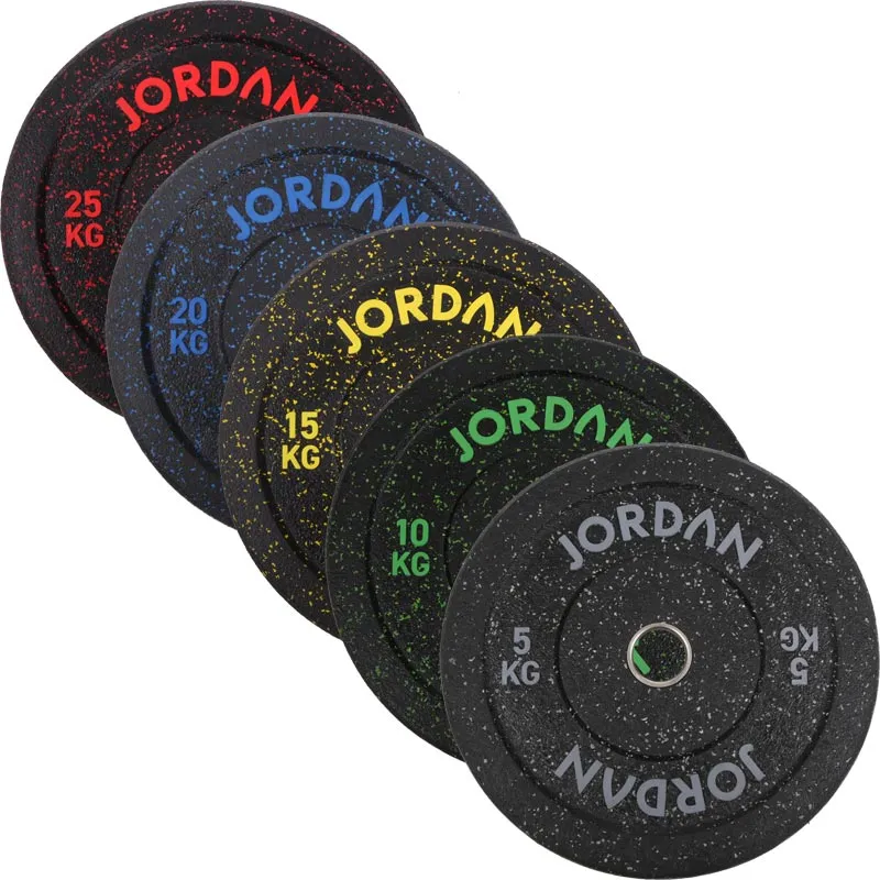 HG Black Rubber Bumper Weight Plate - Coloured Fleck - 5kg to 25kg