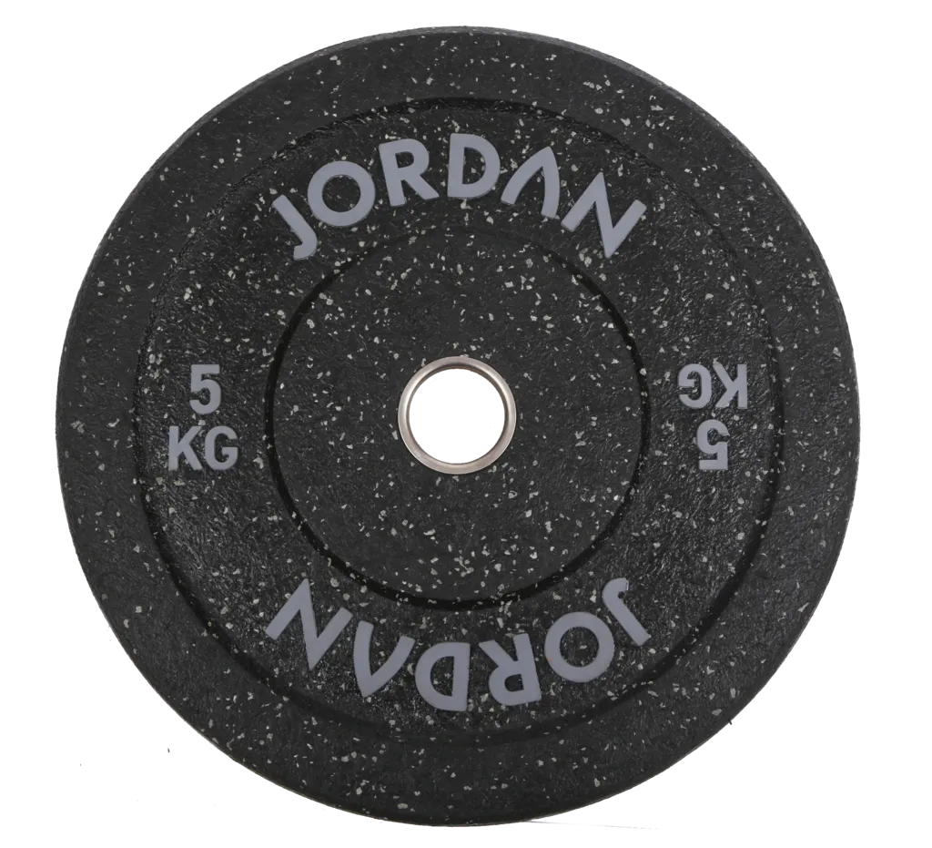 HG Black Rubber Bumper Weight Plate - Coloured Fleck - 5kg to 25kg