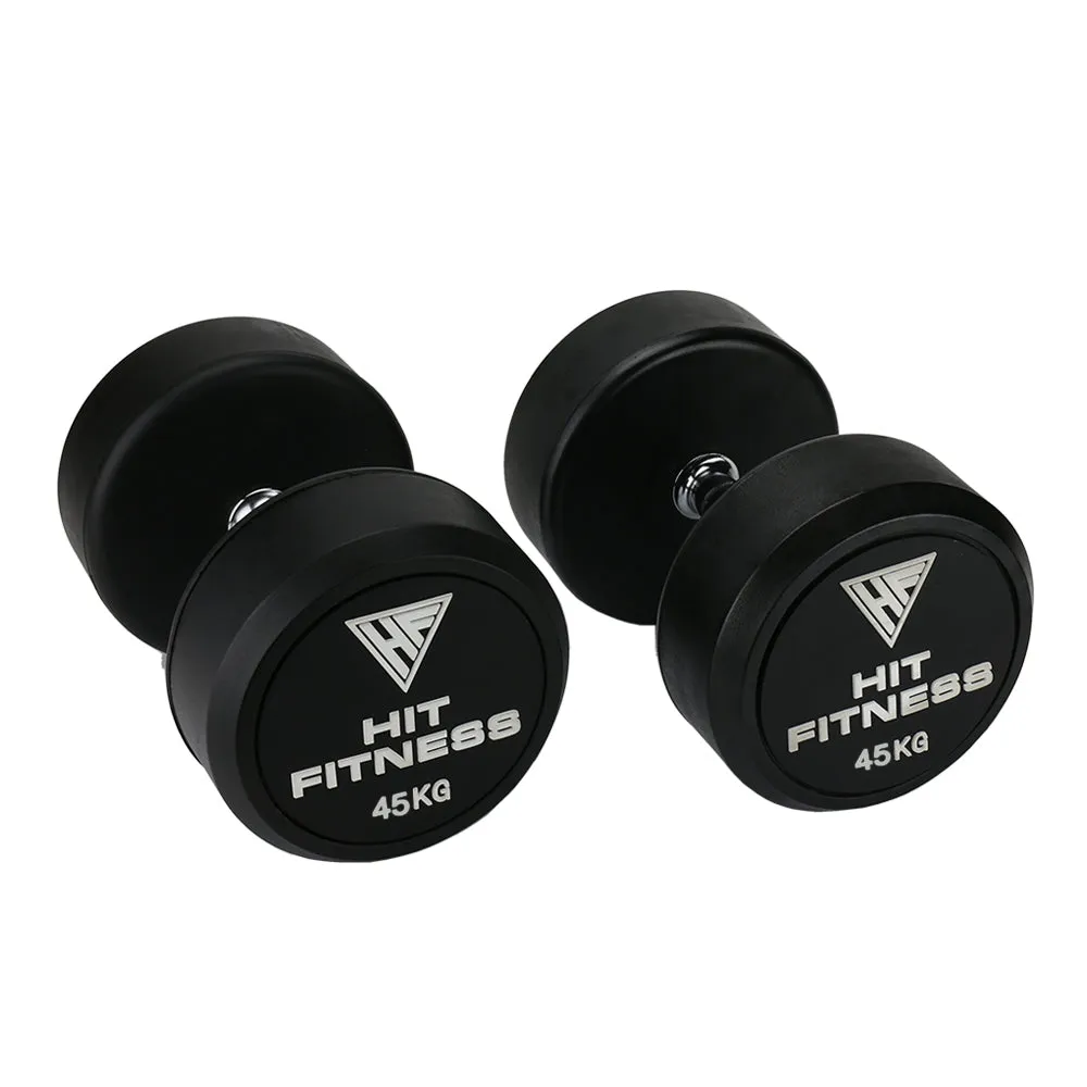 Hit Fitness Round Rubber Dumbbells | 45kg