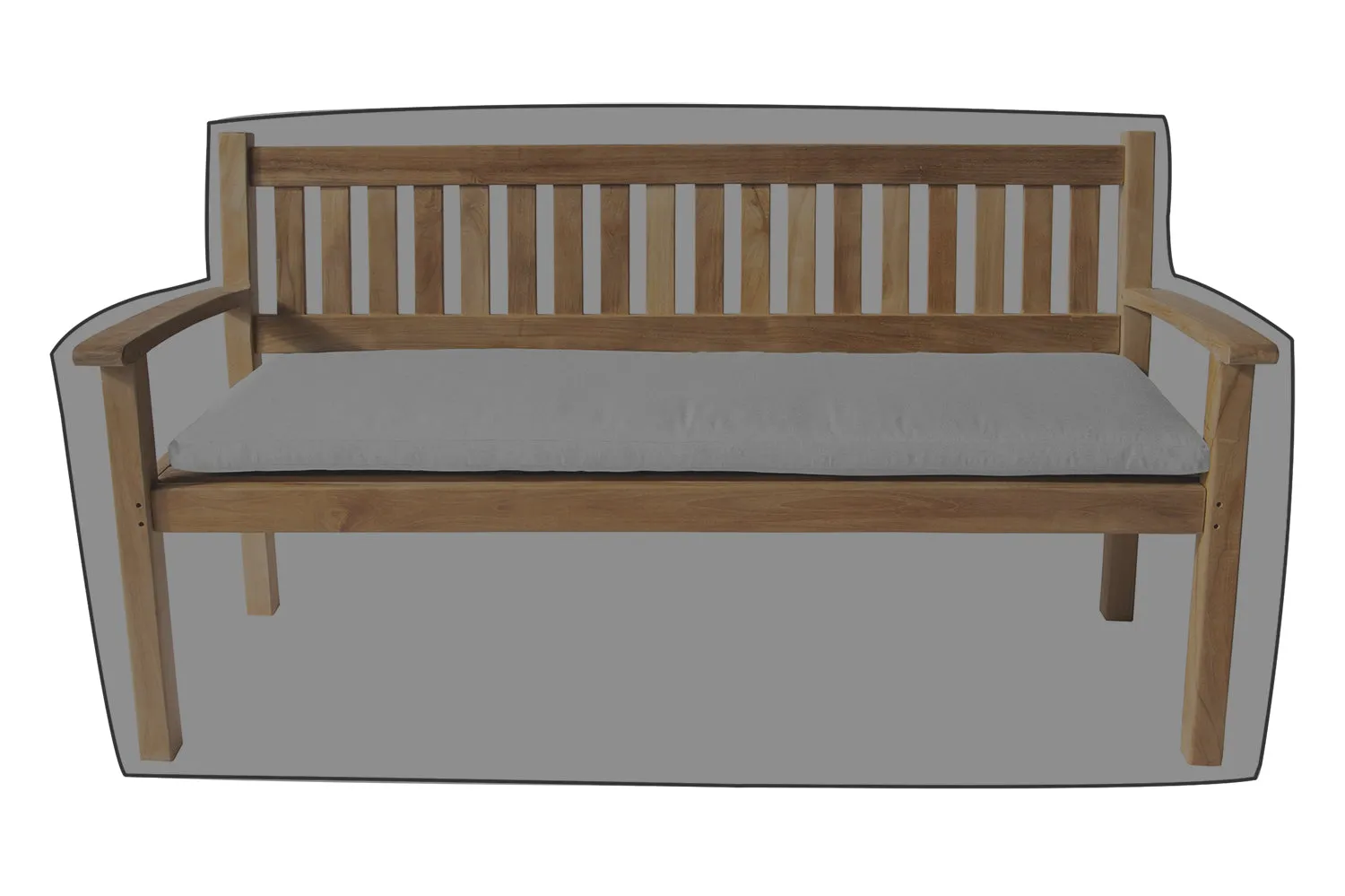 Huntington Teak Outdoor Bench WeatherMAX Outdoor Weather Cover