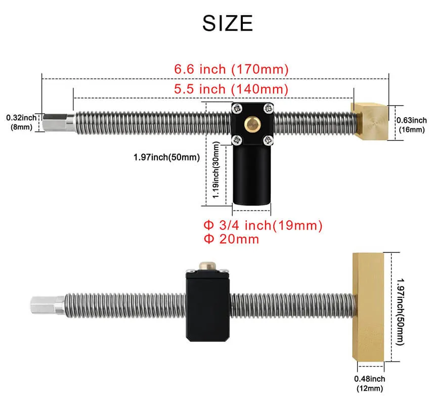 Levoite MFT Adjustable Workbench Bench Dog Clamp for Woodworking