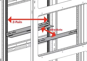 Lowell Mfg Z-Rails for 22″W Equipment racks