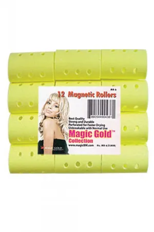 Magic #MR-6 Magnetic Rollers 12pc 25mm/ Yellow