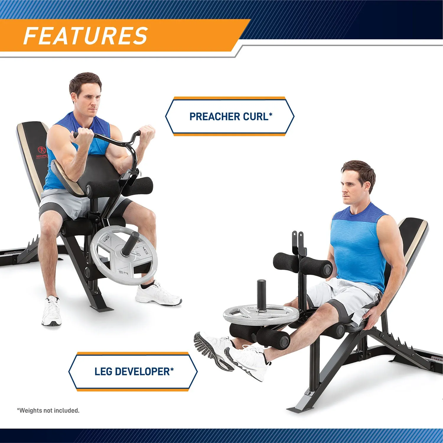 Marcy Two-Piece Olympic Weight Bench | MD-879