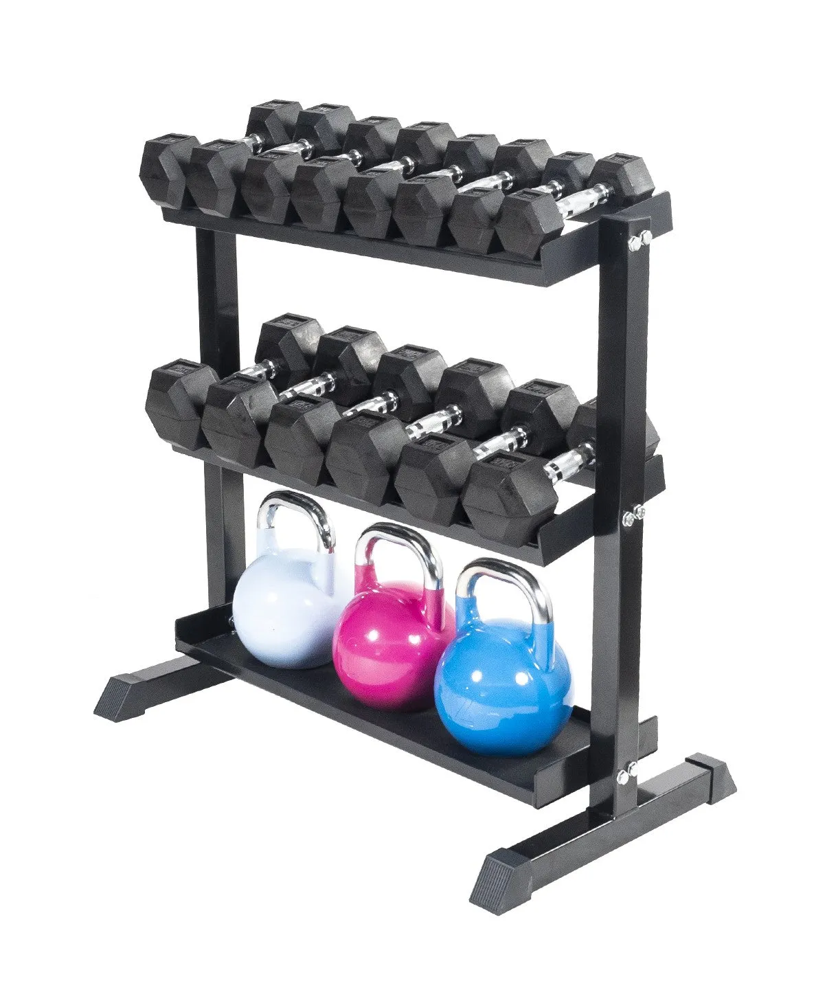 Modular Horizontal Dumbbell Rack - Steel Dumbbell Tier