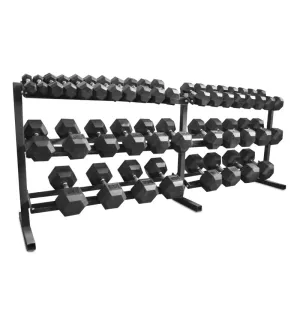 NEW Rubber Hex Dumbbell Set 5-100lb Full Set Hex Dumbbells