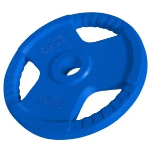 Olympic Rubber-Coated Tri-Grip Weight Plate 20KG