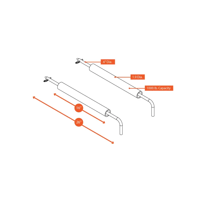 Pin and Pipe Safeties for Y120 Rugged Series Half Rack (pair)