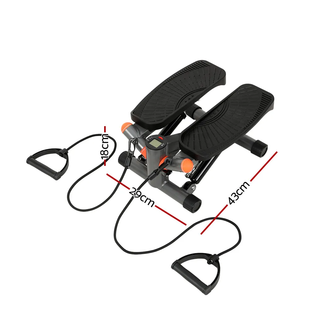 Portable Mini Stepper w/LCD & Resistance Ropes - Everfit