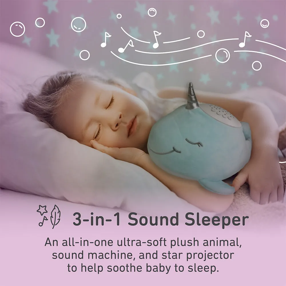 PureBaby® Sound Sleepers Sound Machine and Star Projector - Narwhal