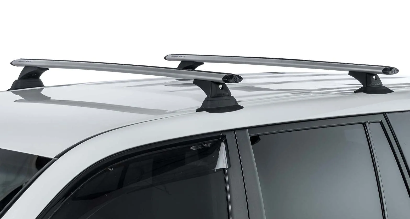 Rhino Rack Heavy Duty RLT600 Ditch Mount Black 2 Bar Roof Rack- Toyota Tacoma