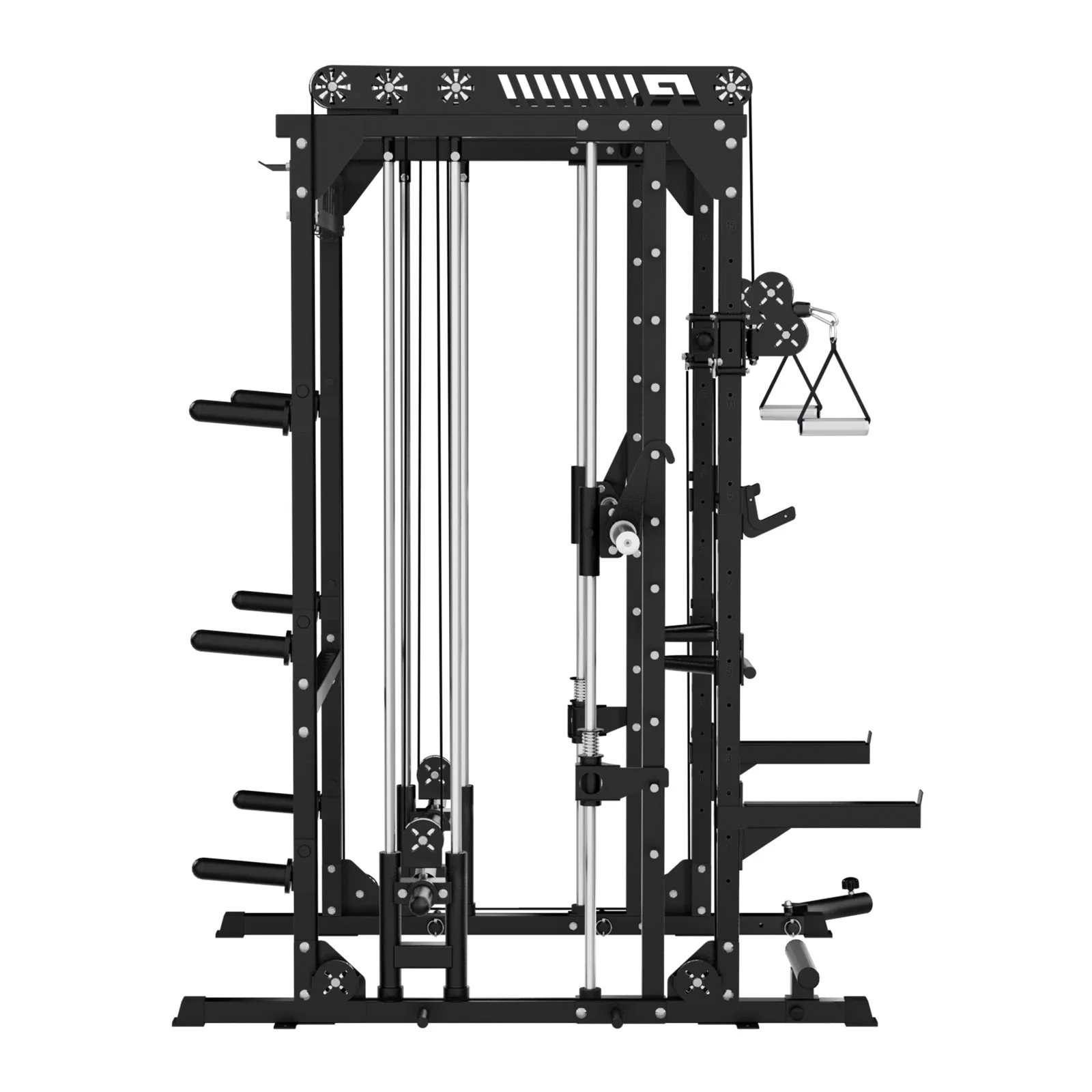 RitFit M1 Multi-Functional Smith Machine 2.0 with Cable Crossover System and Squat Rack for Home Gym