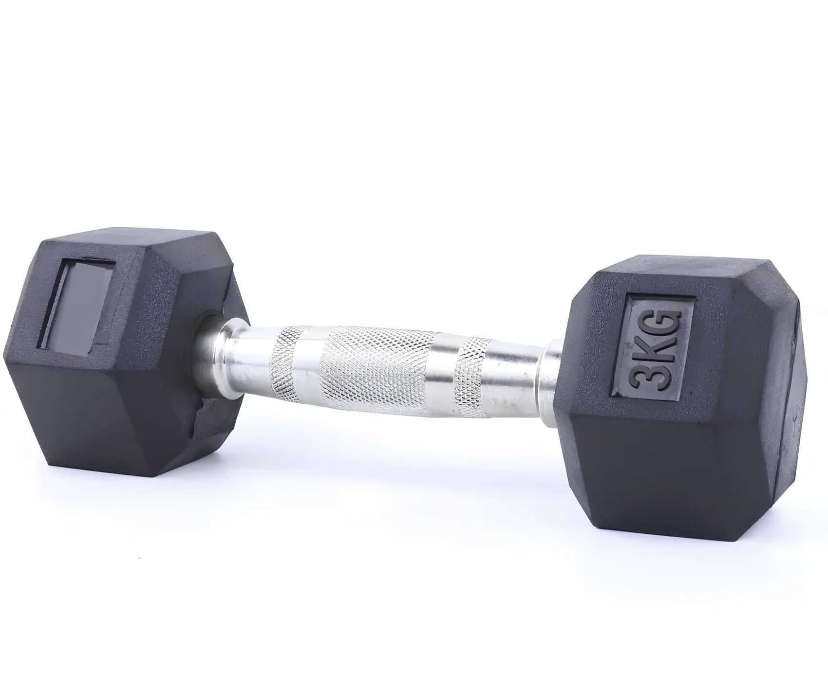 Rubber Hex 3KG Dumbbells