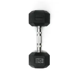 Rubber Hex Dumbbell - 10 lbs