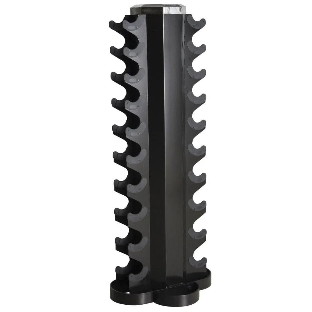 RUBBER HEX DUMBBELL "CLASS A" PACK 110KG (1-10KG)   MORGAN VERTICAL STAND