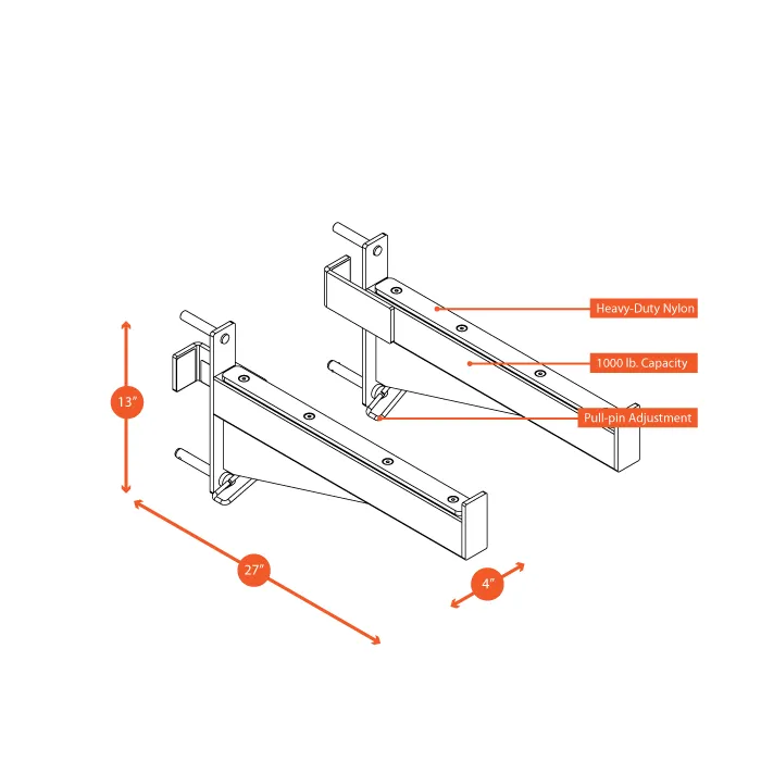 Rugged Series Extra Spotter Arms (pair)