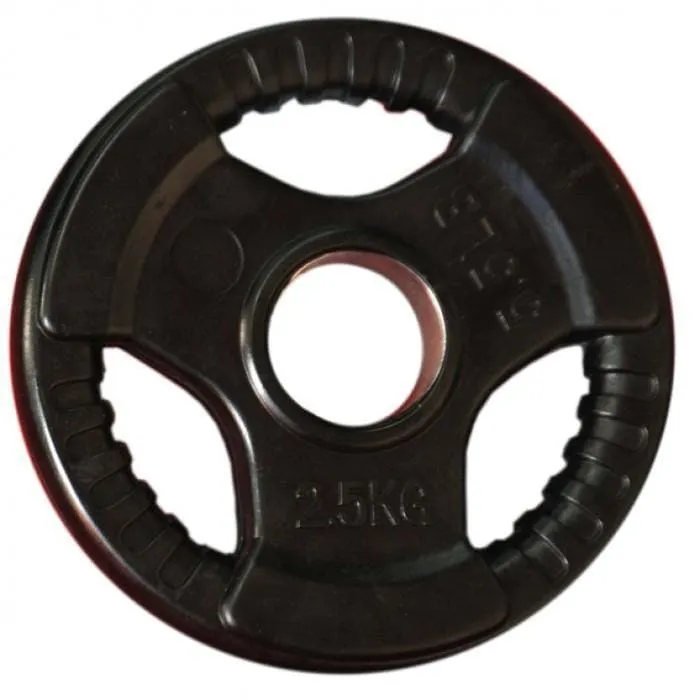 SALE:  Olympic Rubber Coated Tri-Grip Weight Plates (50mm bars), $5.50/kg