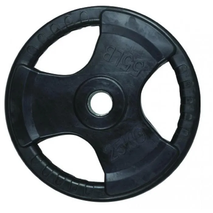 SALE:  Olympic Rubber Coated Tri-Grip Weight Plates (50mm bars), $5.50/kg