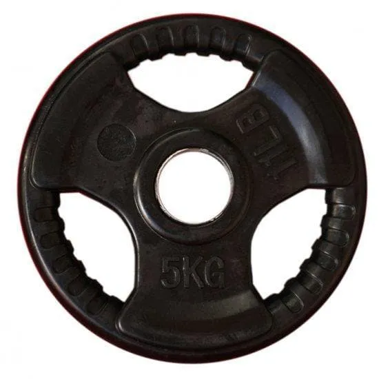 SALE:  Olympic Rubber Coated Tri-Grip Weight Plates (50mm bars), $5.50/kg